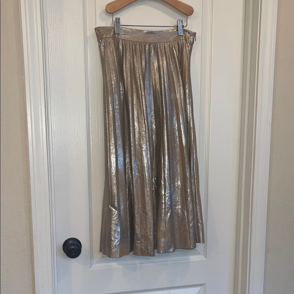 Zara Metallic Gold Skirt
